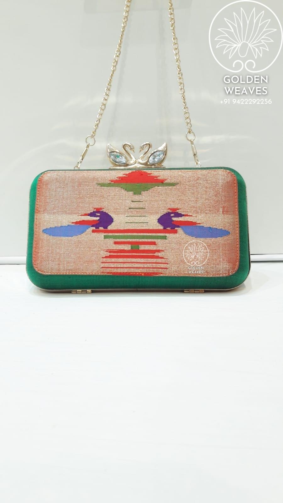 Beaded Peacock Design Handbag Purse Velvet Back Padded Interior Women  Ladies | eBay