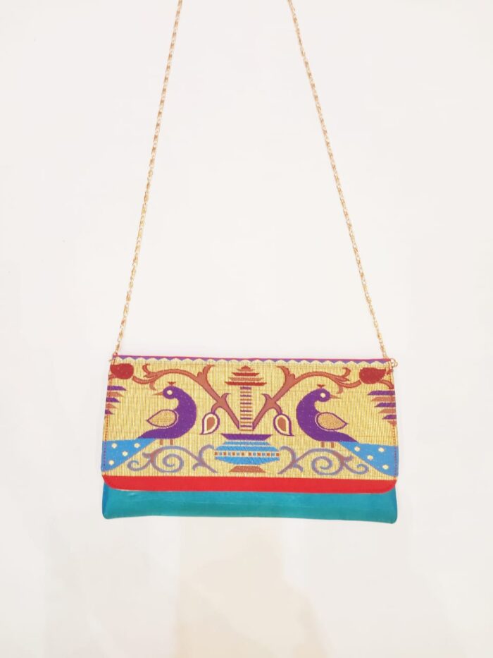 Semi Paithani Purse With Sling