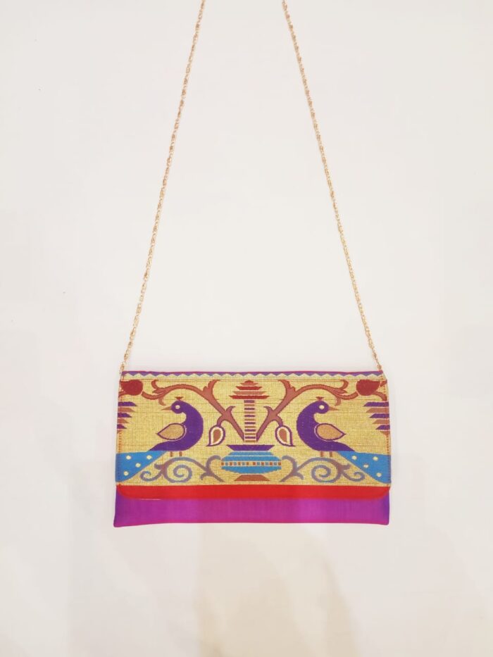Semi Paithani Purse With Sling