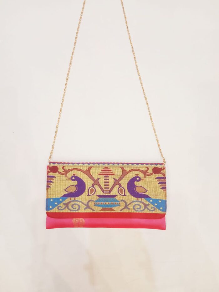 Semi Paithani Purse With Sling