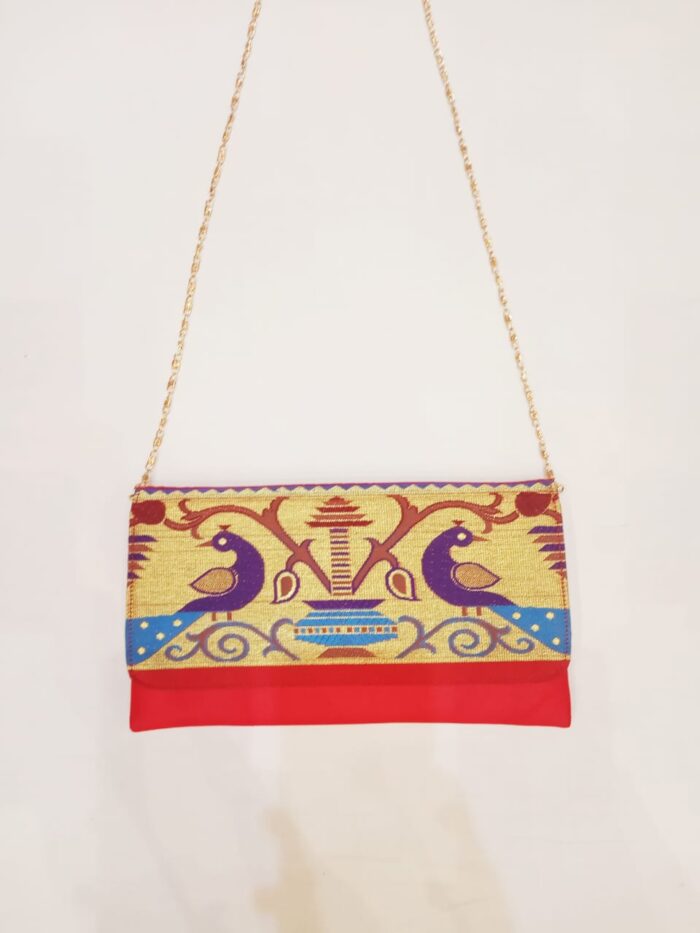 Semi Paithani Purse With Sling