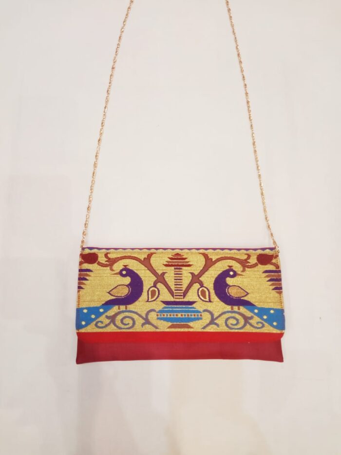 Semi Paithani Purse With Sling