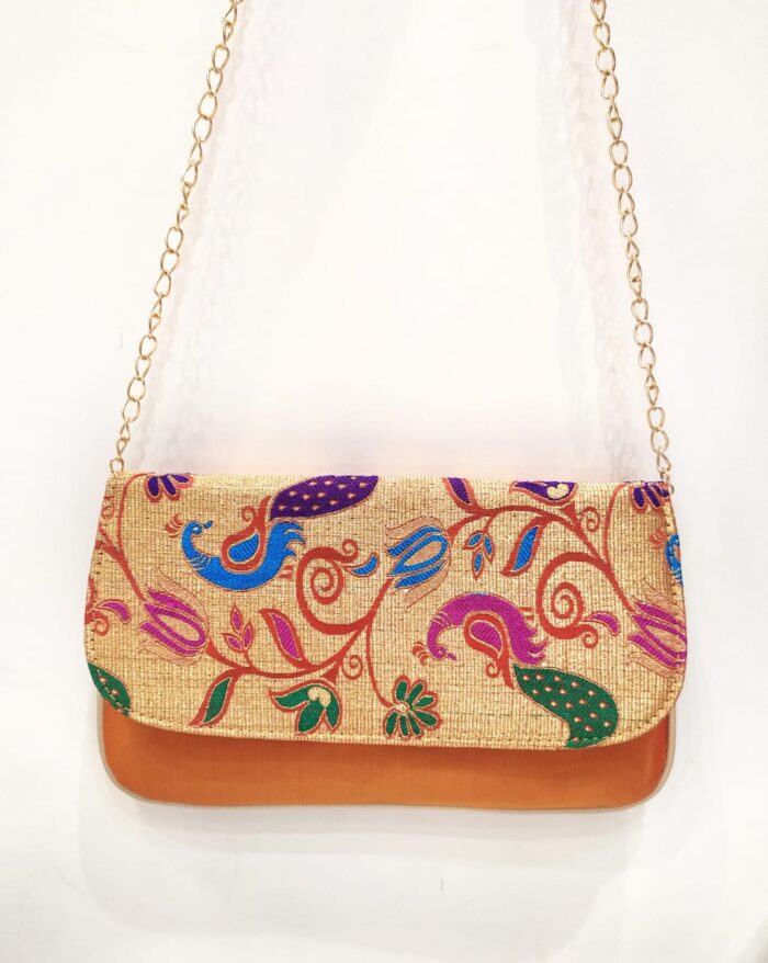 Semi Paithani Purse With Sling