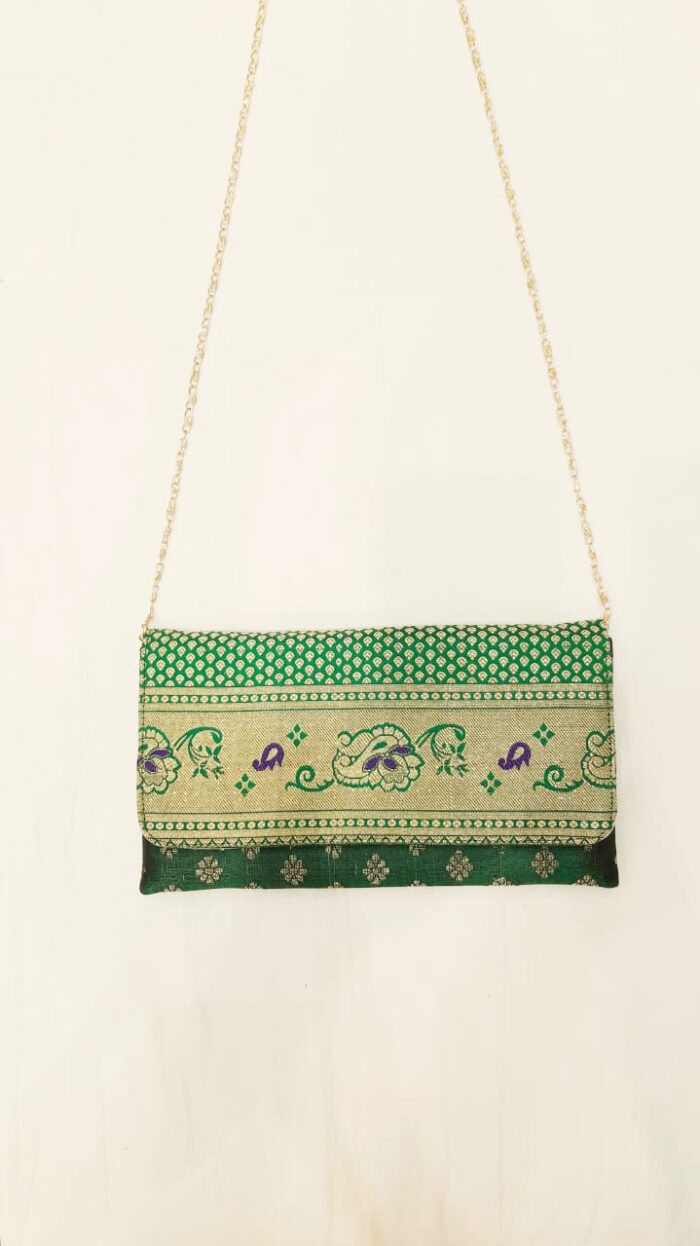 Semi Paithani Purse With Sling