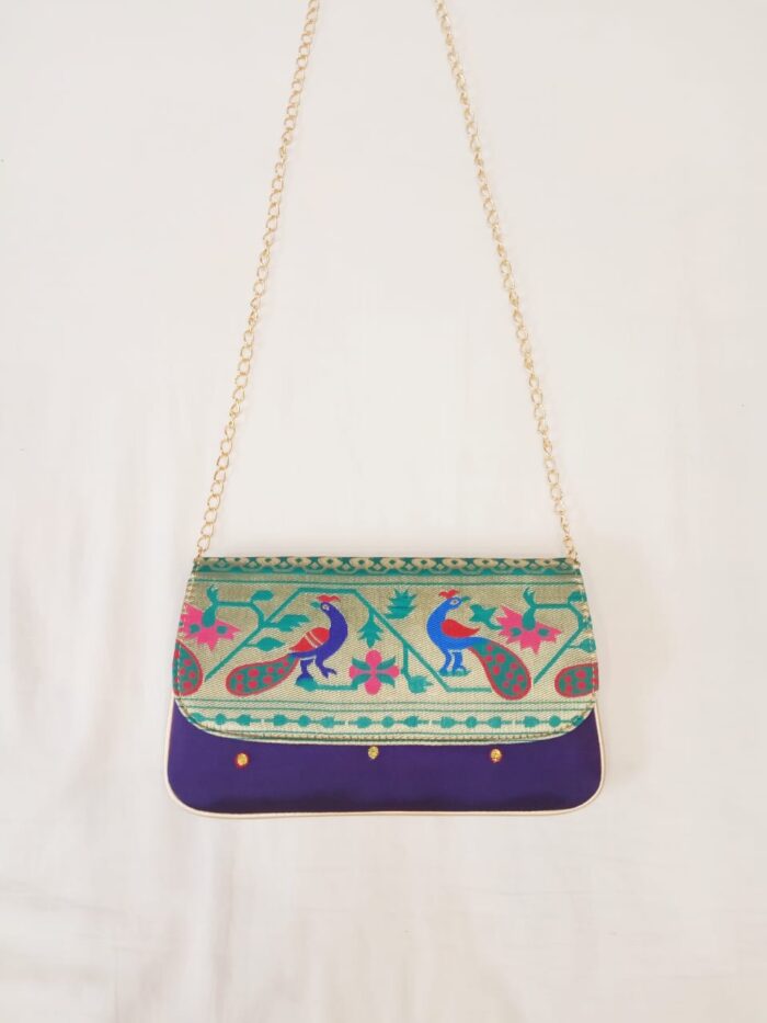 Semi Paithani Purse With Sling