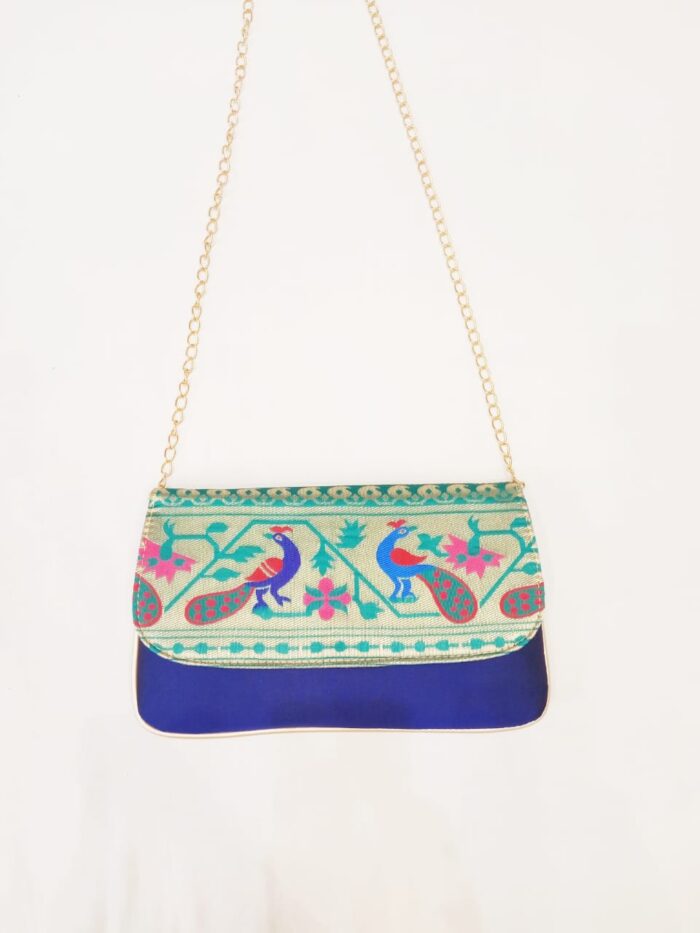 Semi Paithani Purse With Sling