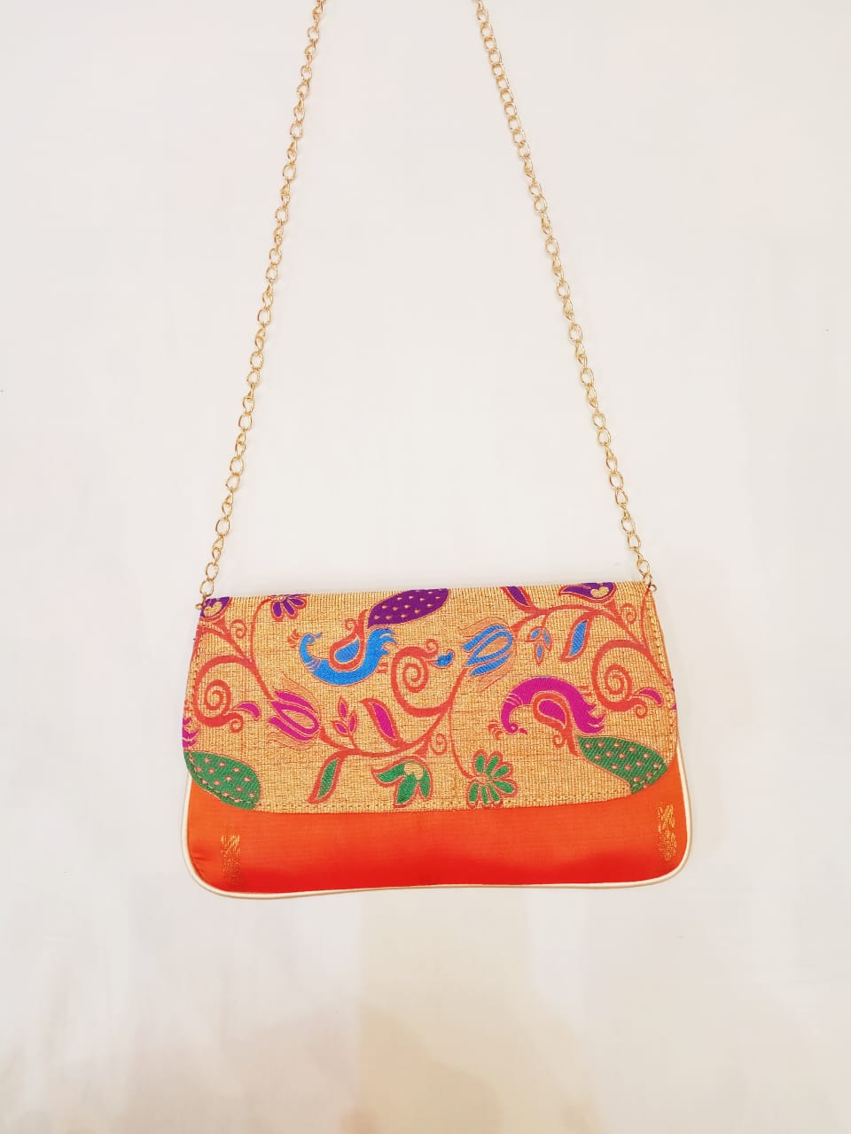 Semi Paithani Purse With Sling 28