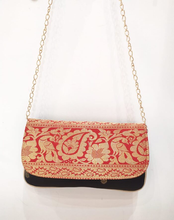 Semi Paithani Purse With Sling