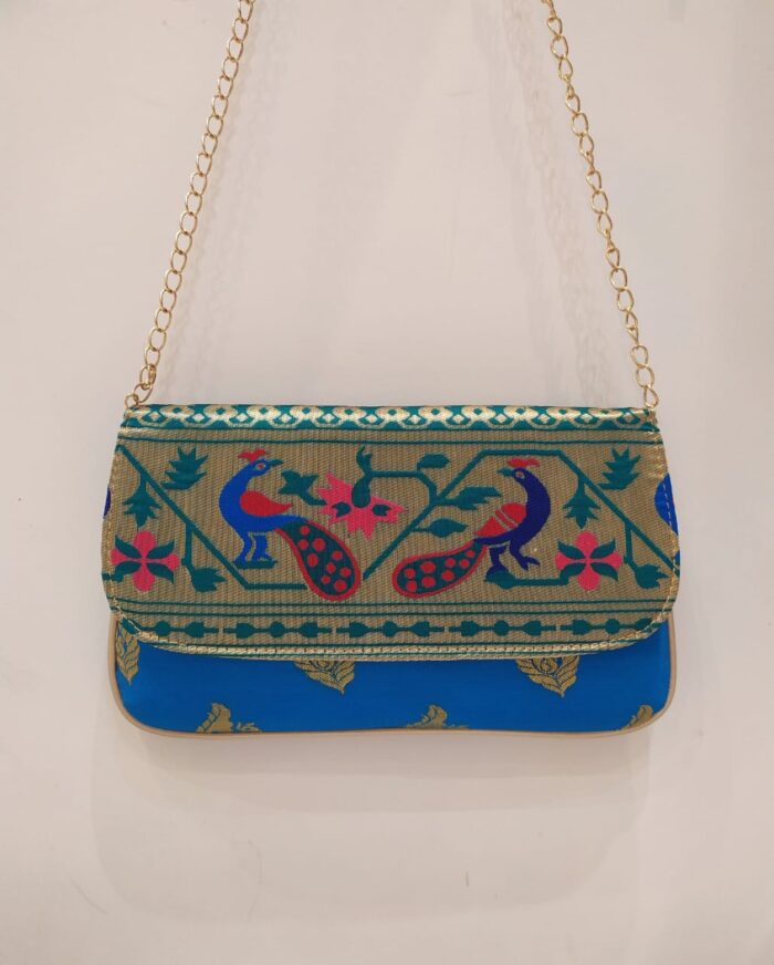 Semi Paithani Purse With Sling