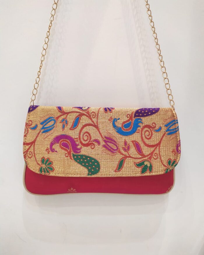 Semi Paithani Purse With Sling