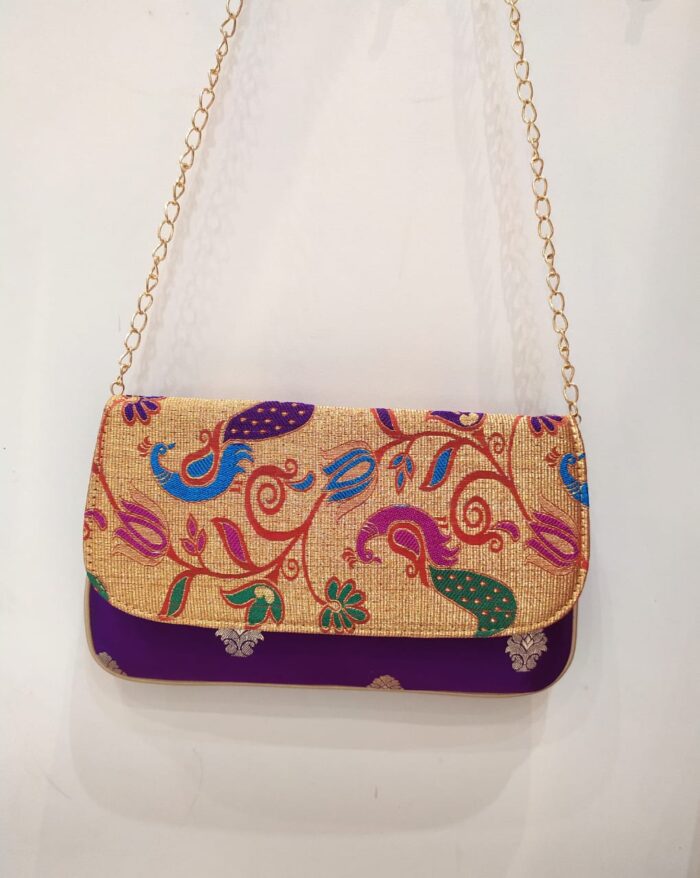 Semi Paithani Purse With Sling