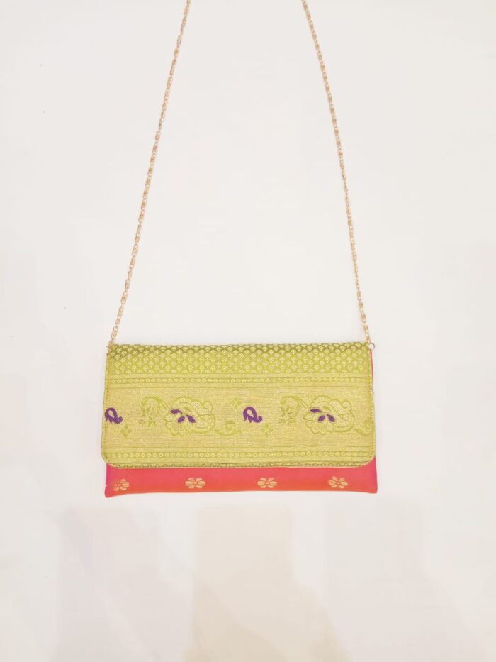 Semi Paithani Purse With Sling