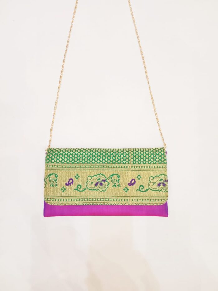 Semi Paithani Purse With Sling