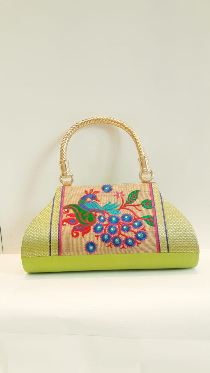 Semi Paithani Single Handle Purse