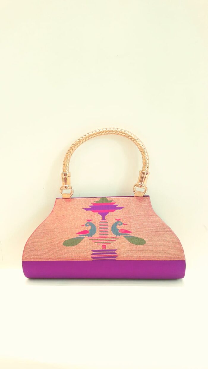 Semi Paithani Single Handle Purse