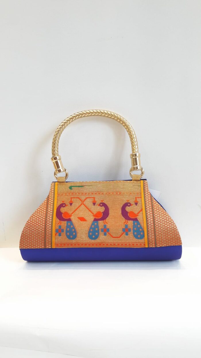 Semi Paithani Single Handle Purse