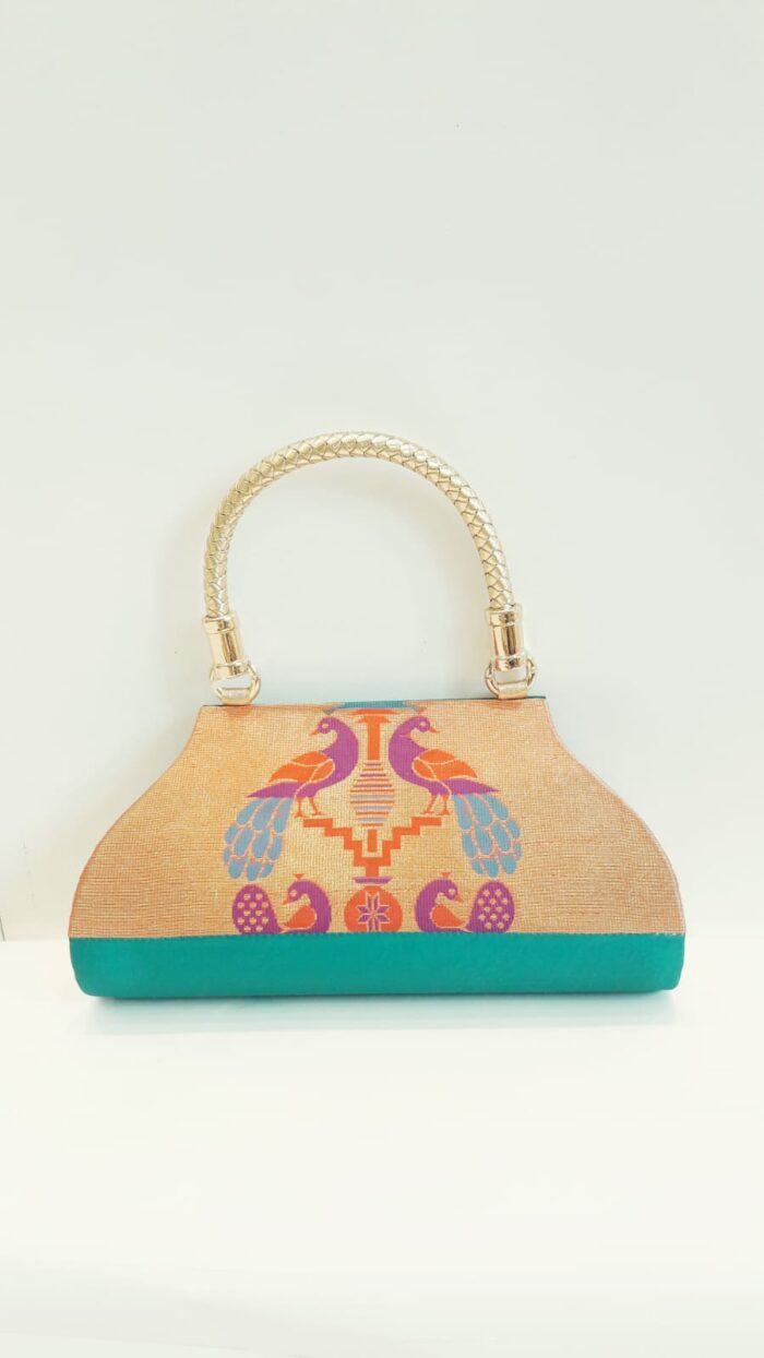 Semi Paithani Single Handle Purse
