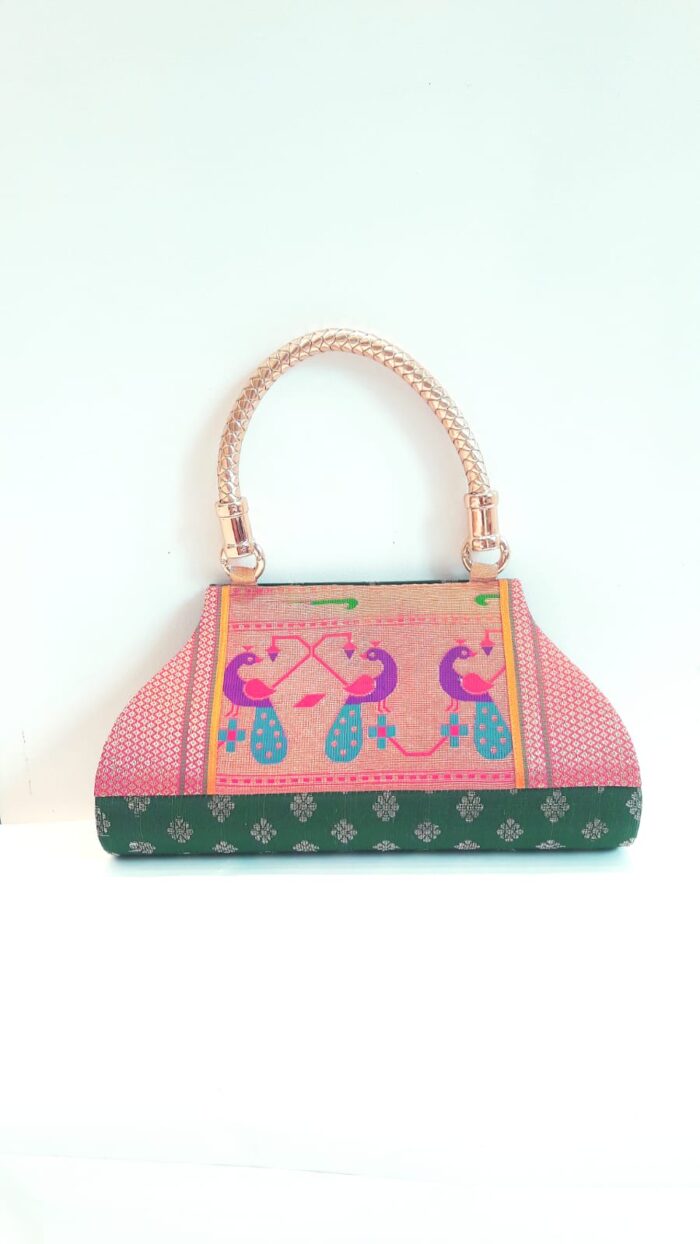 Semi Paithani Single Handle Purse