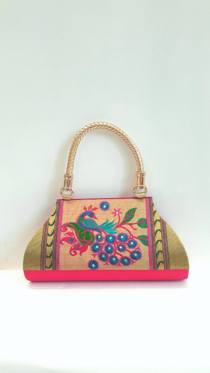 Semi Paithani Single Handle Purse