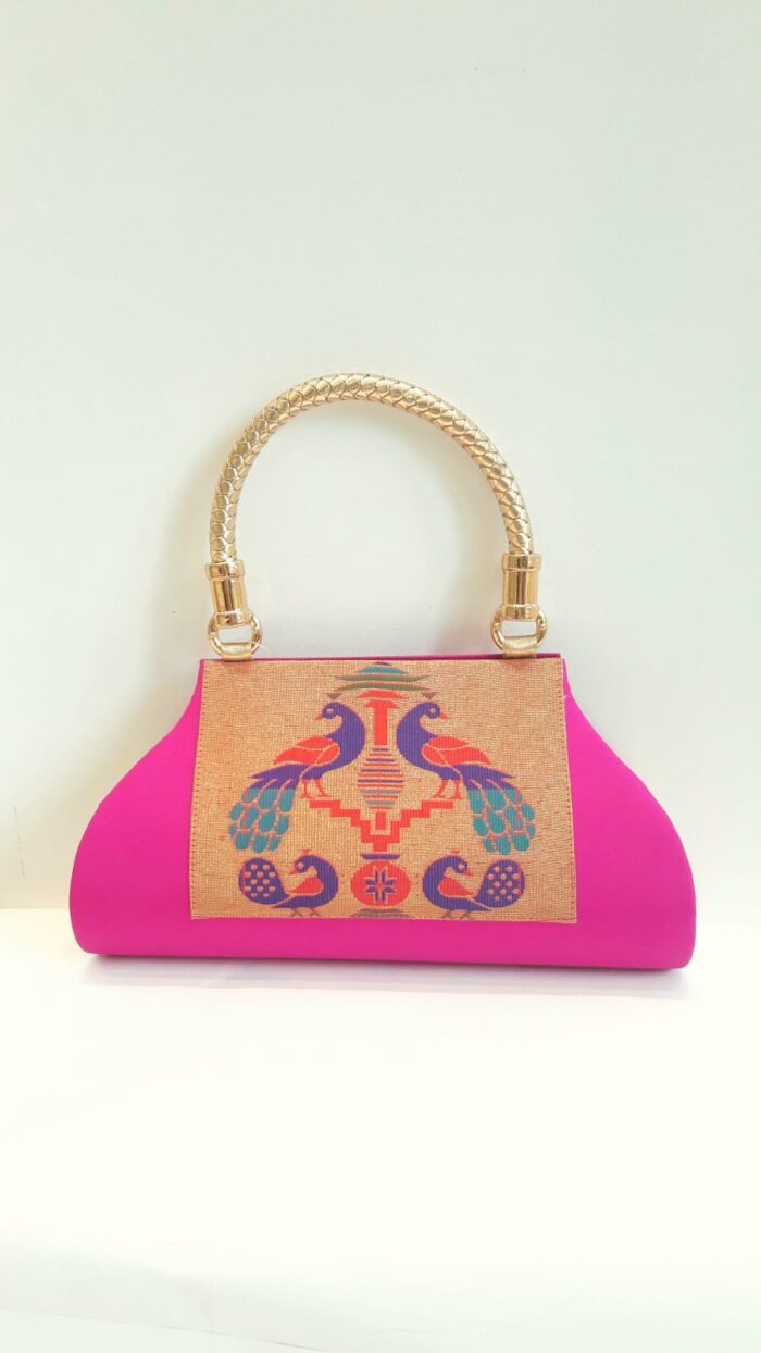 Semi Paithani Single Handle Purse
