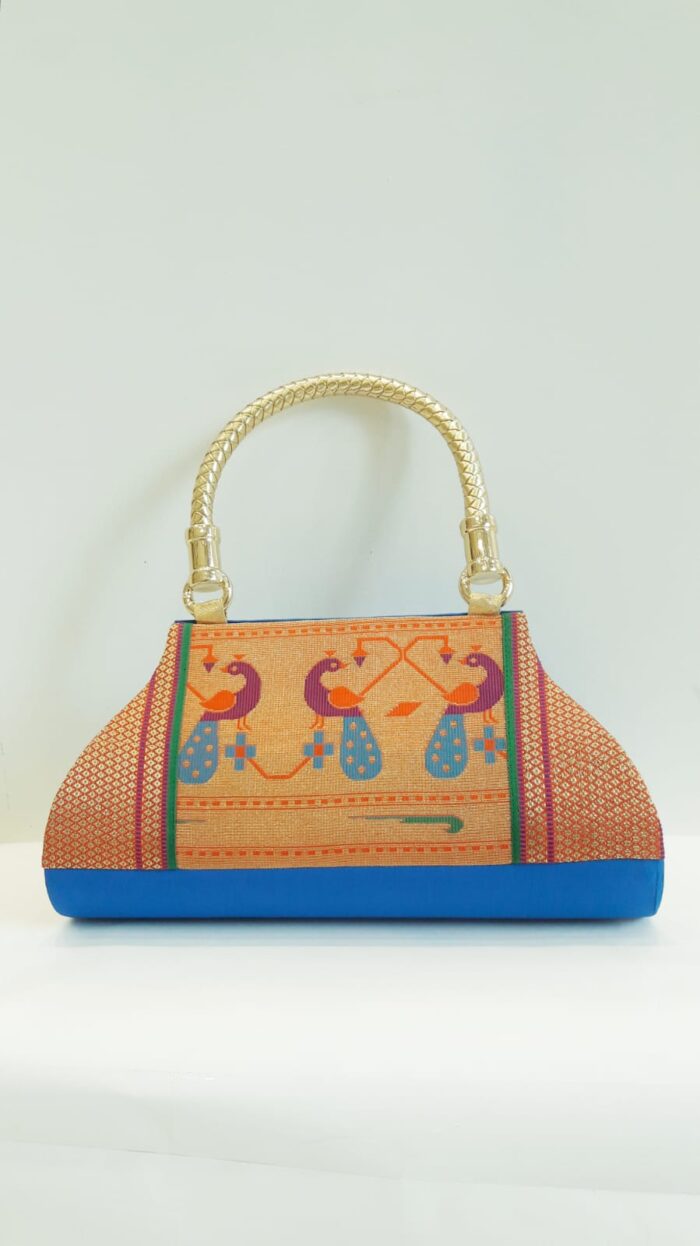 Semi Paithani Single Handle Purse