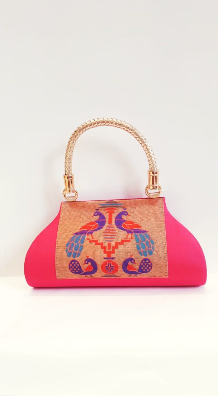 Semi Paithani Single Handle Purse