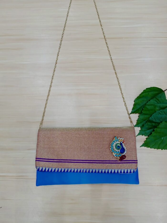 Semi Paithani Sling With Peacock Brooch