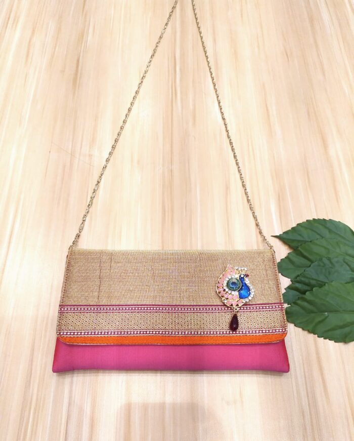 Semi Paithani Sling With Peacock Brooch