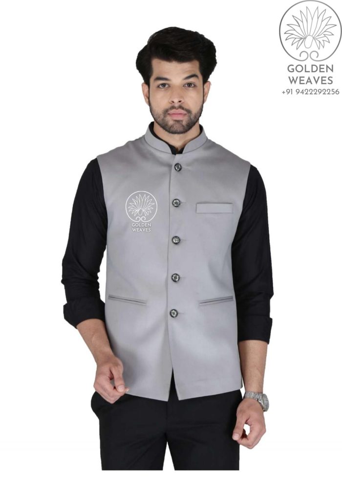 High Quality Plain Color Pudhari - Neta Jacket