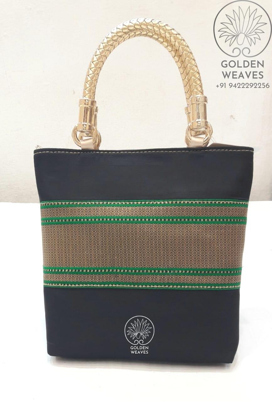 Yellow 25 Centimeter Height Square Shape Zipper Closure Leather Hand Bag  For Ladies at Best Price in Ratlam | Maruti Enterprises