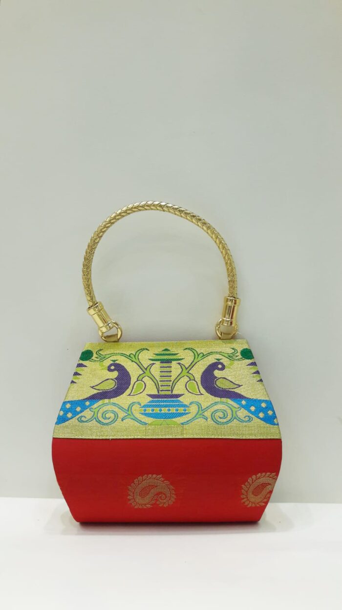 Semi Paithani Single Handle Purse