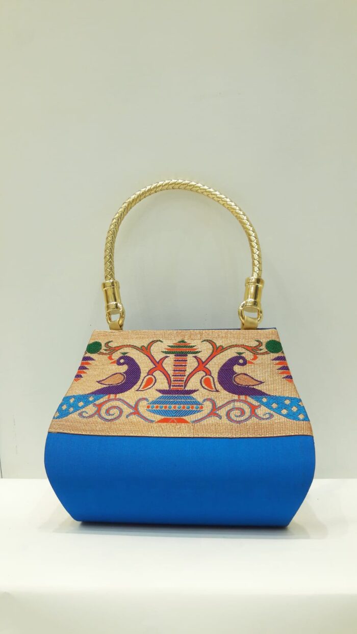 Semi Paithani Single Handle Purse