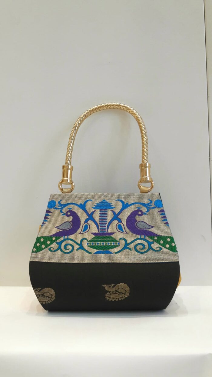 Semi Paithani Single Handle Purse