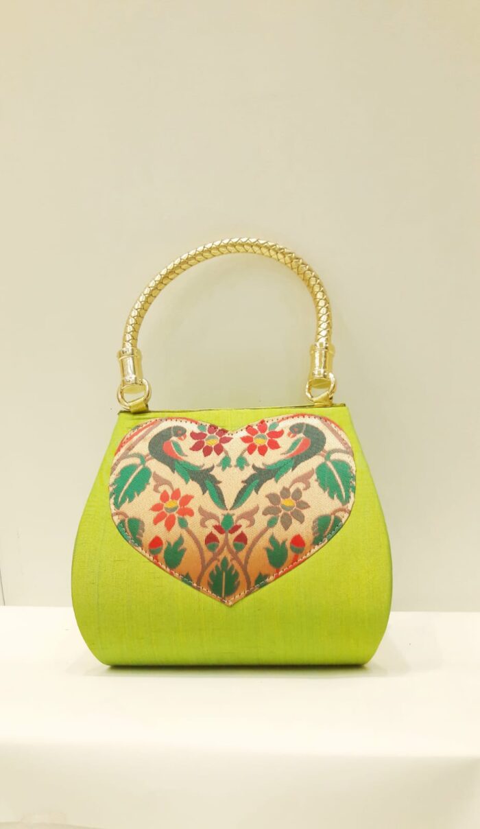 Semi Paithani Single Handle Purse