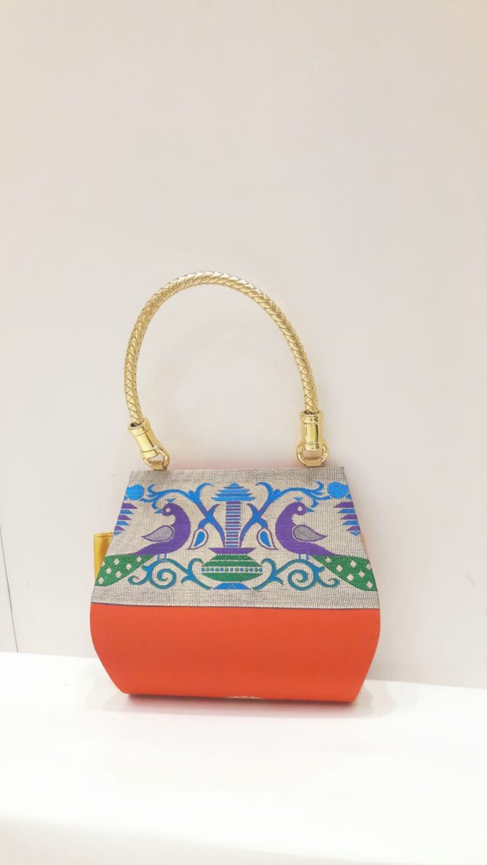 Semi Paithani Single Handle Purse