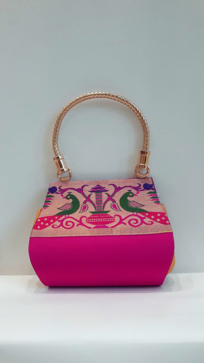 Semi Paithani Single Handle Purse