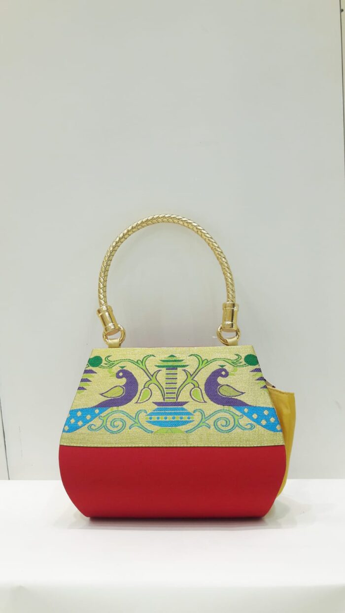 Semi Paithani Single Handle Purse