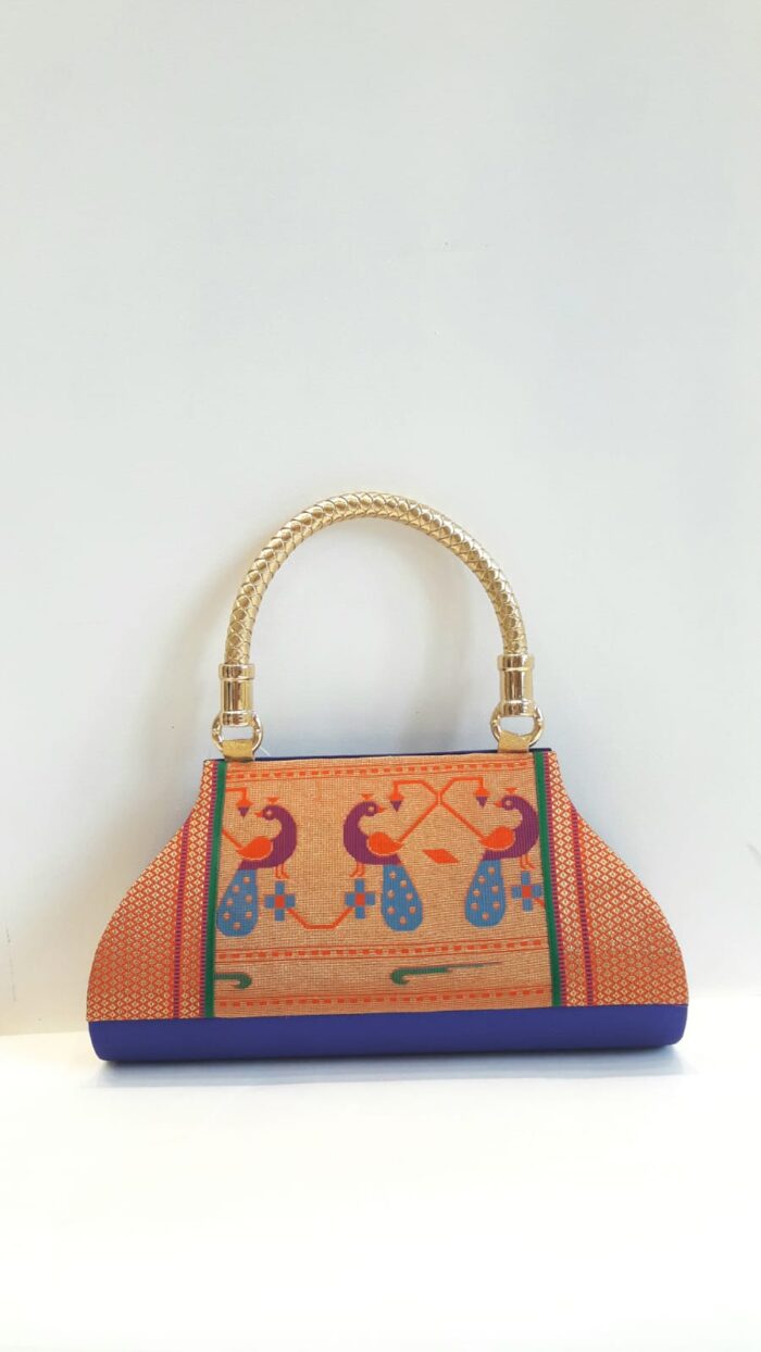 Semi Paithani Single Handle Purse