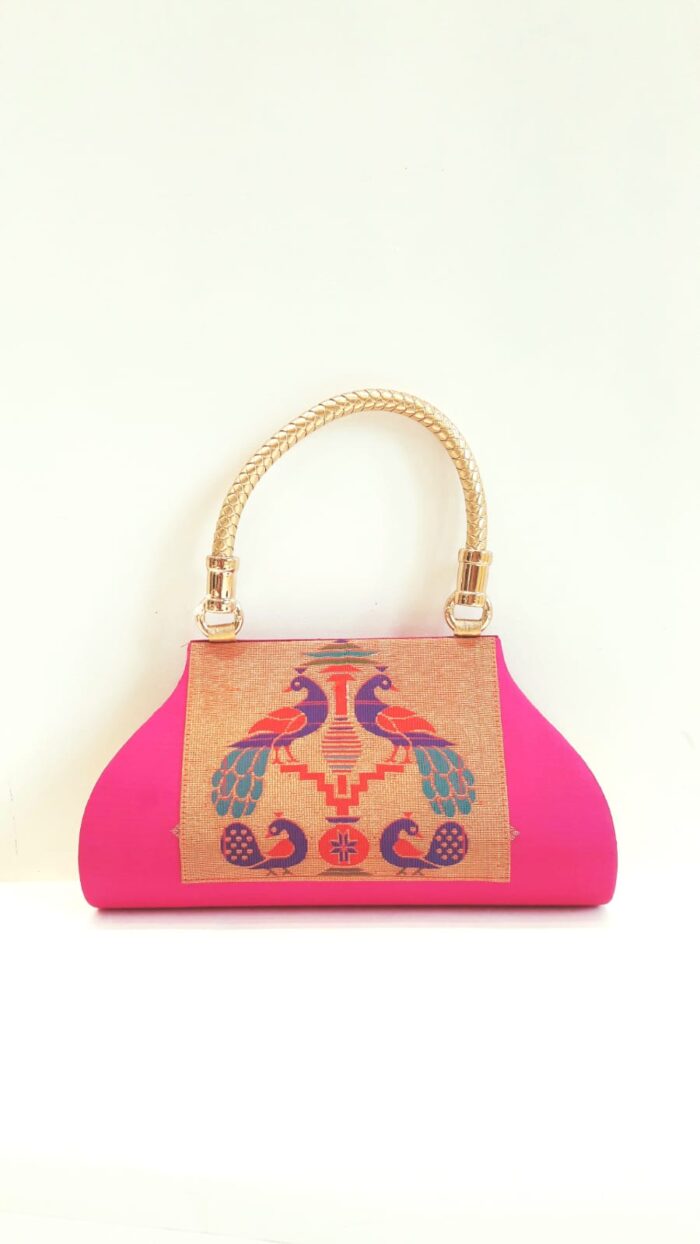 Semi Paithani Single Handle Purse