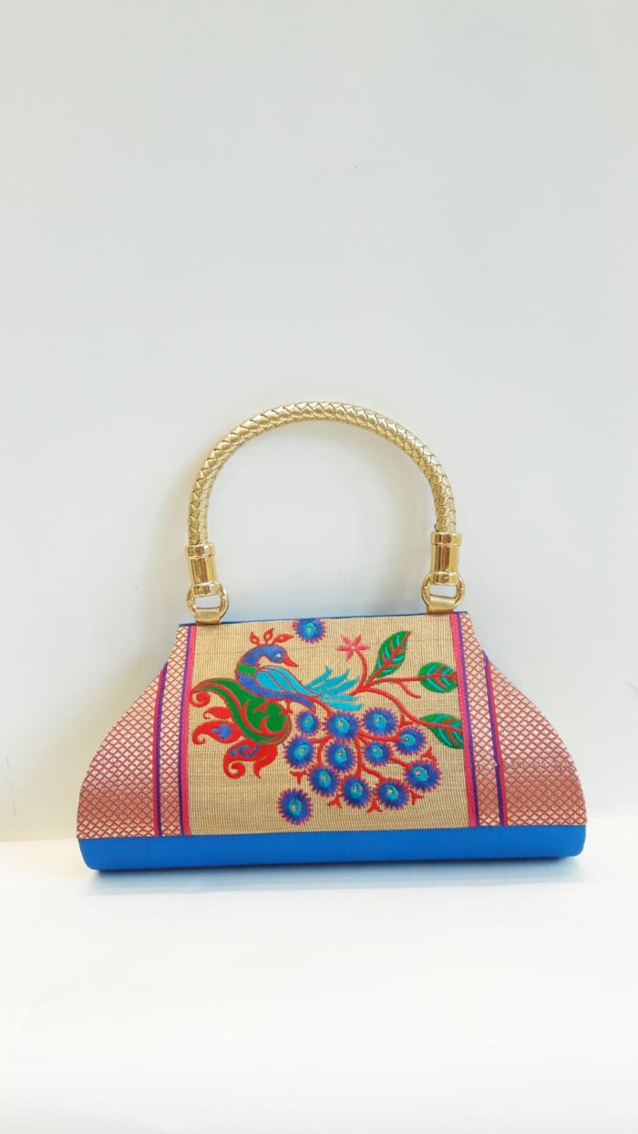 Semi Paithani Single Handle Purse