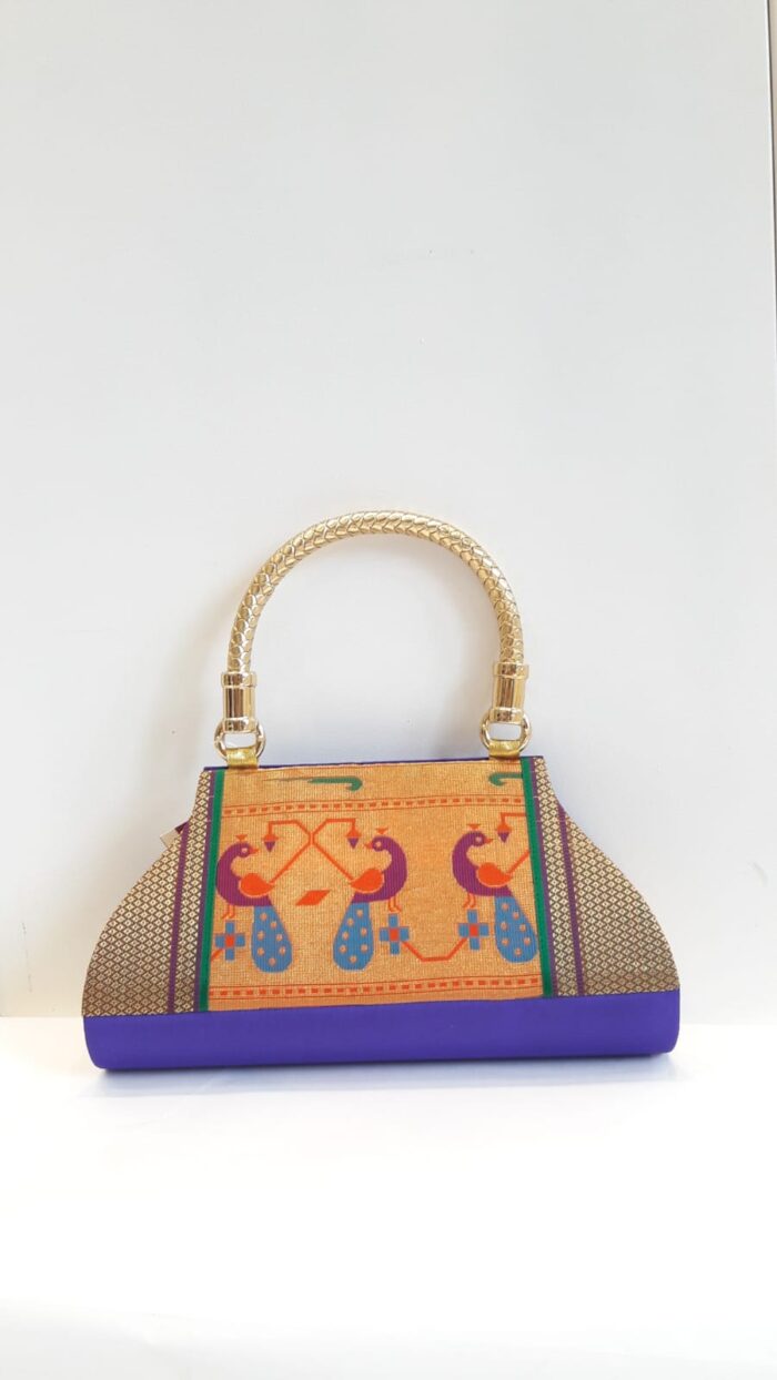 Semi Paithani Single Handle Purse
