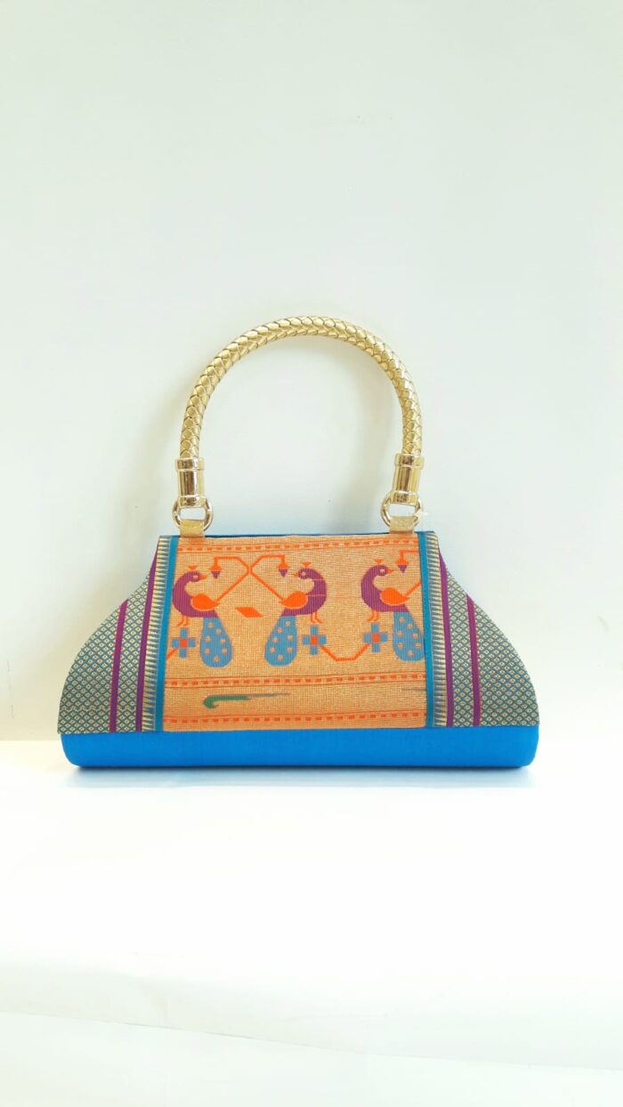 Semi Paithani Single Handle Purse