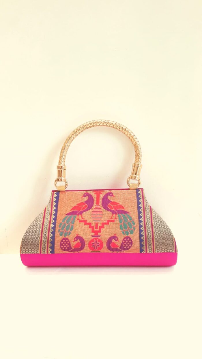 Semi Paithani Single Handle Purse