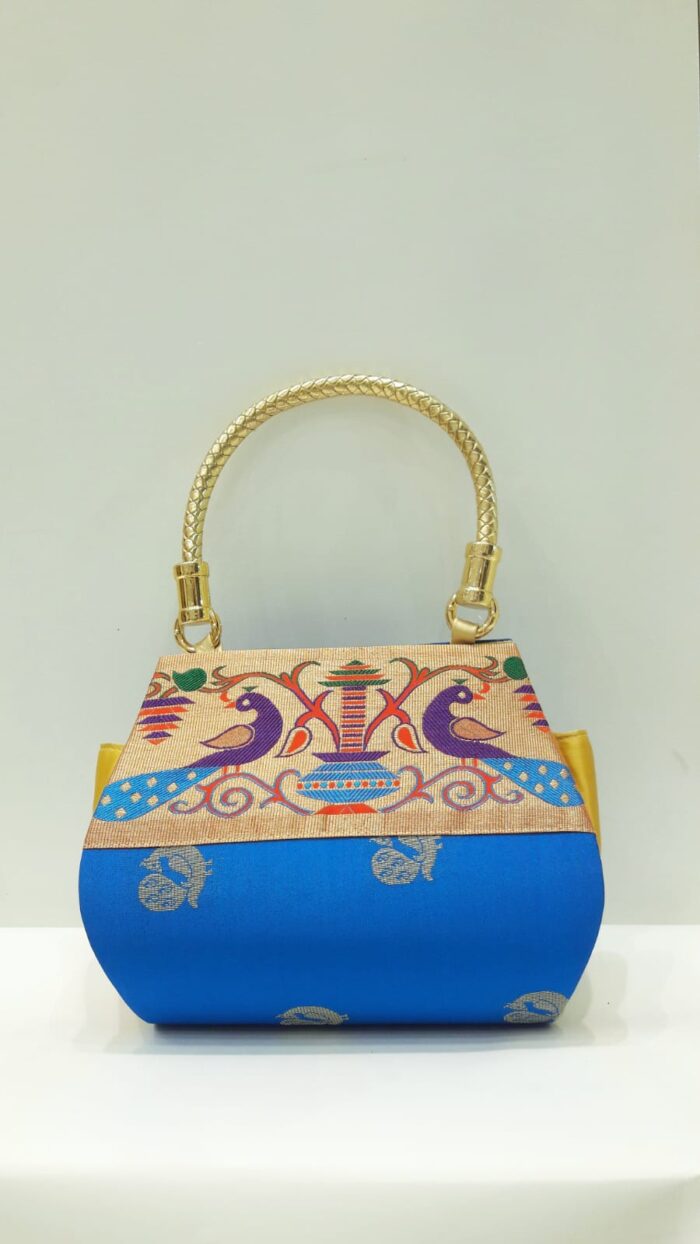 Semi Paithani Single Handle Purse