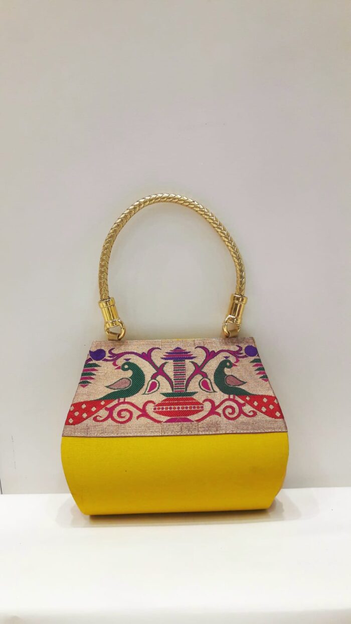 Semi Paithani Single Handle Purse