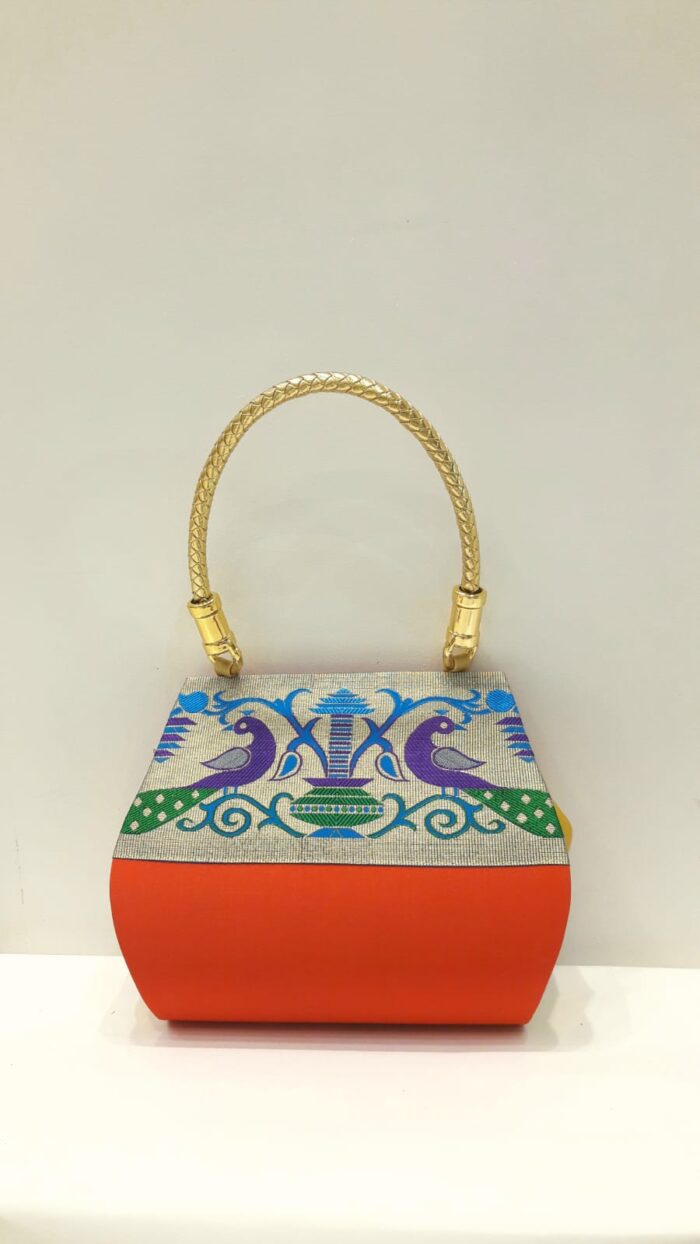Semi Paithani Single Handle Purse