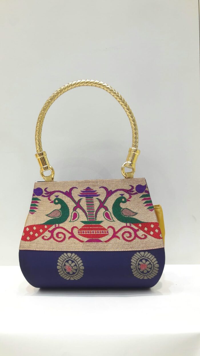 Semi Paithani Single Handle Purse