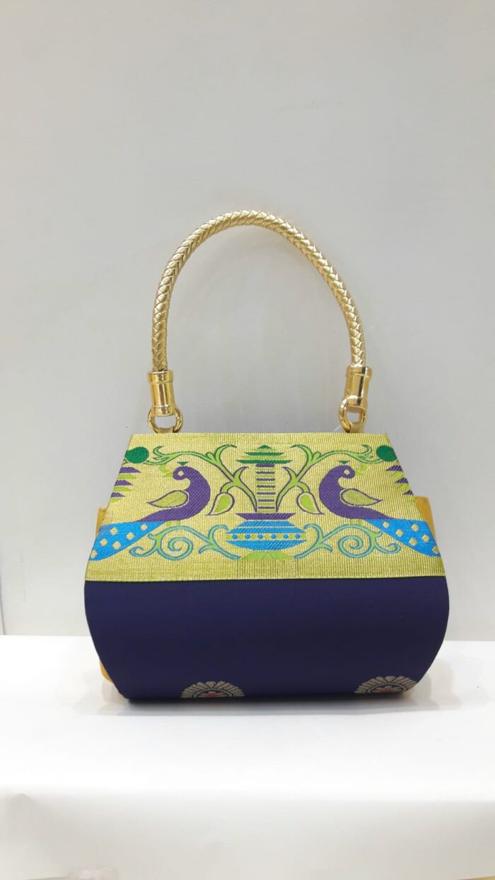 Semi Paithani Single Handle Purse